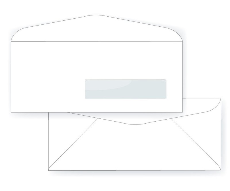 100 Pack #10 Right Hand Window Envelopes 24lb White 41/8 x 91/2 Inch Mailing gallery