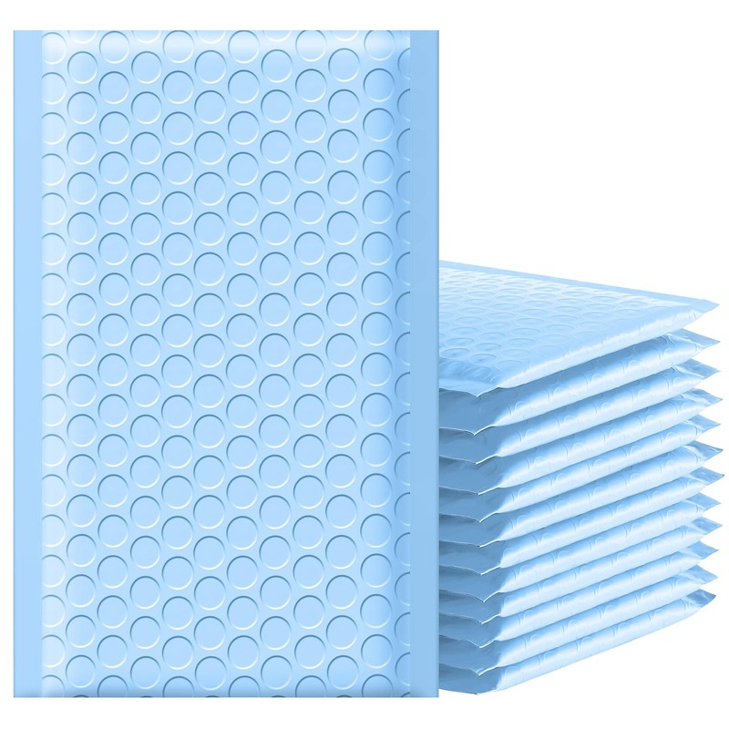 Famagic Bubble Mailers 4×8 Inch 50pc Light Blue Shipping Bags, Chic Packaging…