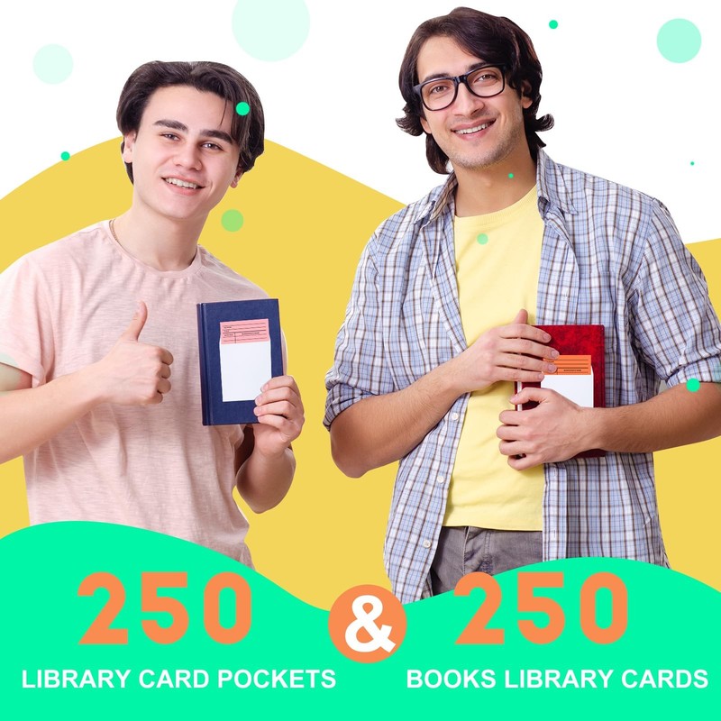 Ireer 500 Pcs Library Card Pockets Book Pockets Self Adhesive Due Date Cards ... gallery