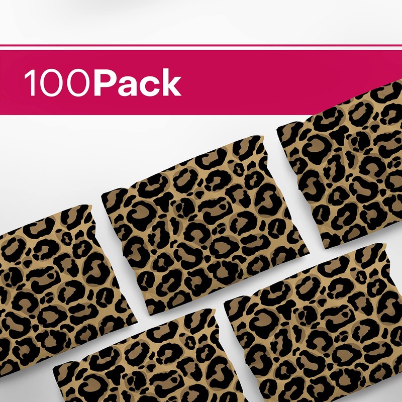 100 PCS Leopard Print Poly Mailers Waterproof Opaque Envelopes 14x19 Inch gallery