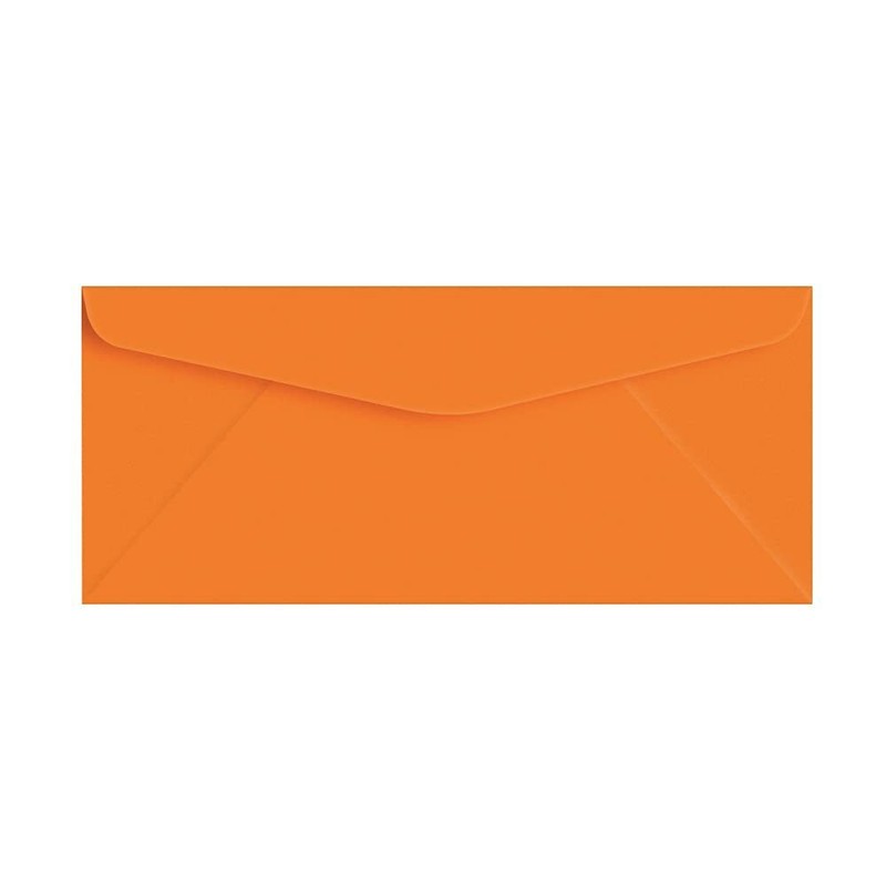 #10 Business Envelopes, 4 1/8 x 9 1/2, Orange, 24w(90gsm), 100 Per Pack
