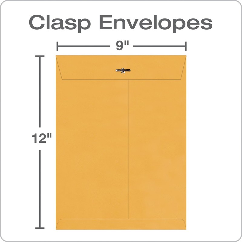 9 x 12 Clasp Envelopes with Deeply Gummed Flaps, Great for Filing, Storing or... gallery