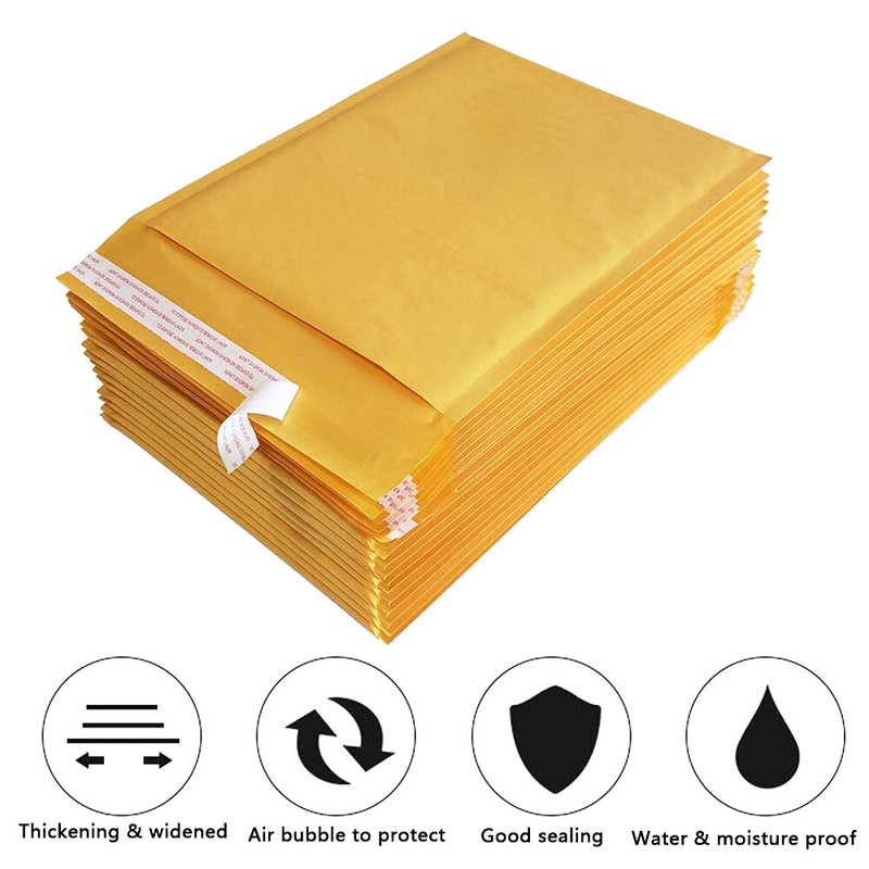 25/50/100/200/500 Kraft Bubble Mailers Padded Envelope Shipping Bags All Size US gallery