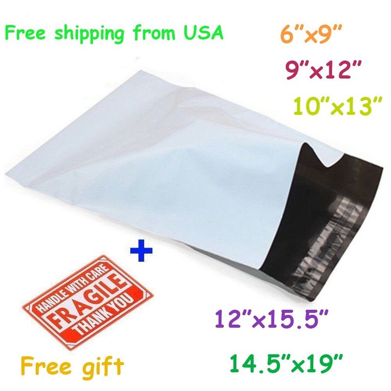 6×9 9×12 10×13 12×15.5 14-5×19 Poly Mailers Mailing Self Sealing Plastic Bags