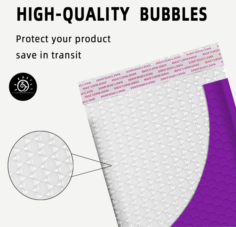 #0 6x10 (6x9 ) Poly Bubble Padded Envelopes Mailers Shipping Bag PURPLE 1000 PCS gallery