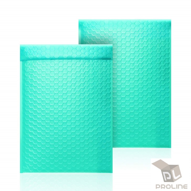 ProLine 500 #0 6.5×10 Extra Wide Teal Blue Poly Bubble Mailer DVD CD Envelope