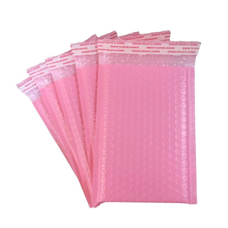 25 Pack 4×6 Inches Small Pink Poly Bubble Lined Mailers Padded Shipping Envel…