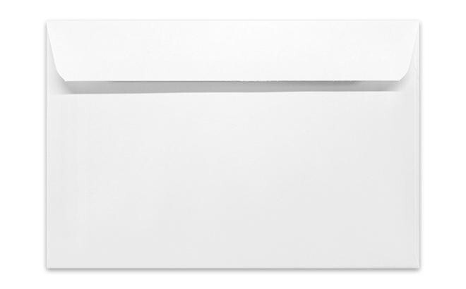 Carton (1000) White booklet 24# Envelopes 5 1/2 X 7 1/2 gum seal
