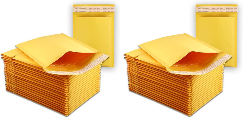 20 Size #0 7.5 X 10 Kraft Bubble Mailers Self Sealing Bulk Padded Shipping Supp