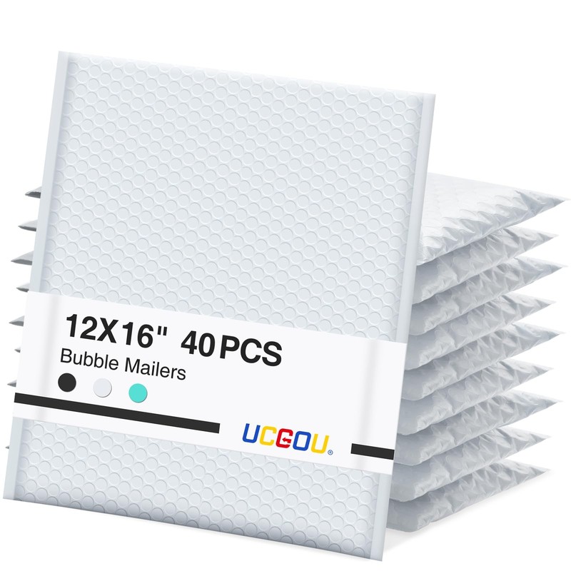 Bubble Mailers 12×16 Inch 40 Pack Usable Size 12×15 Inch Large Padded Envelop…