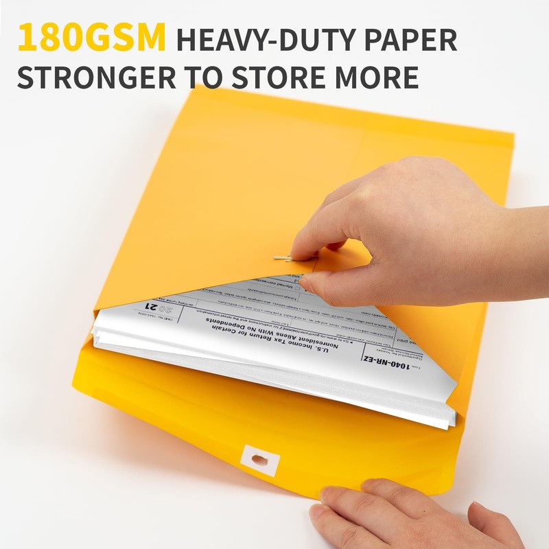 Expandable Manilla Envelopes 9 x 12 with Reusable Clasp and Gummed Seal 25 Pa... gallery