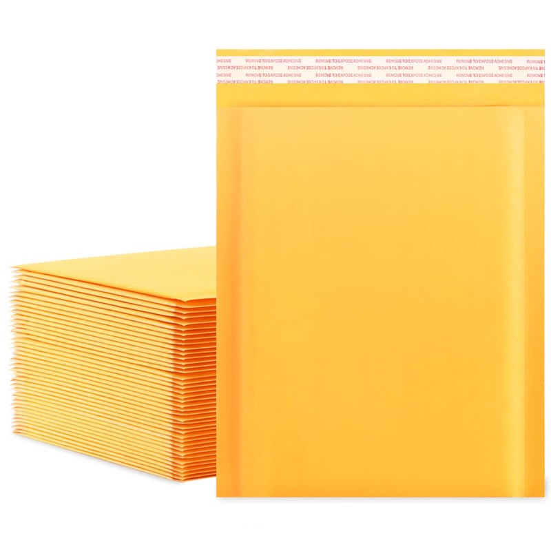 packbabol Kraft Bubble Mailers 8.5×11 Inch 50 Pcs,Small Self-Sealing Mail Shi…