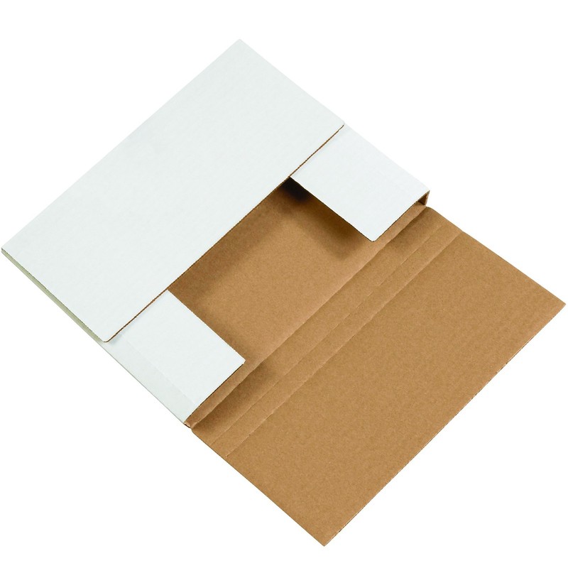 Tape Logic TLM1081 Easy-Fold Mailers, 10 1/4 x 8 1/4 x 1 1/4, White (Pack of 50)
