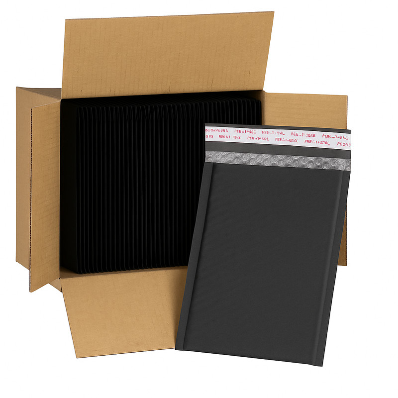 100 Black Kraft Bubble Mailers #2 8.5×11″ Padded Envelopes Peel Seal Shipping