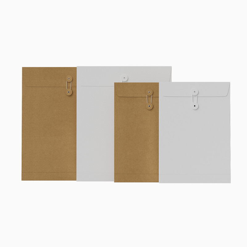25 Kraft Envelope for Documents Clothing T-Shirt Shipping String Tie Closure