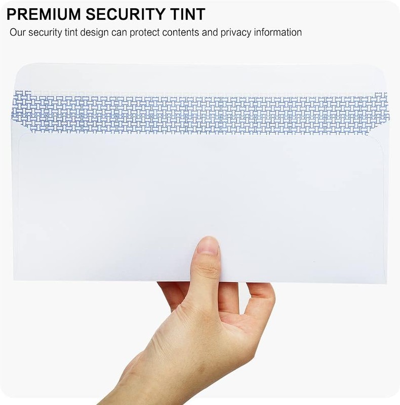 HERKKA 1000ct White #10 Security Tinted Self Seal Envelope gallery