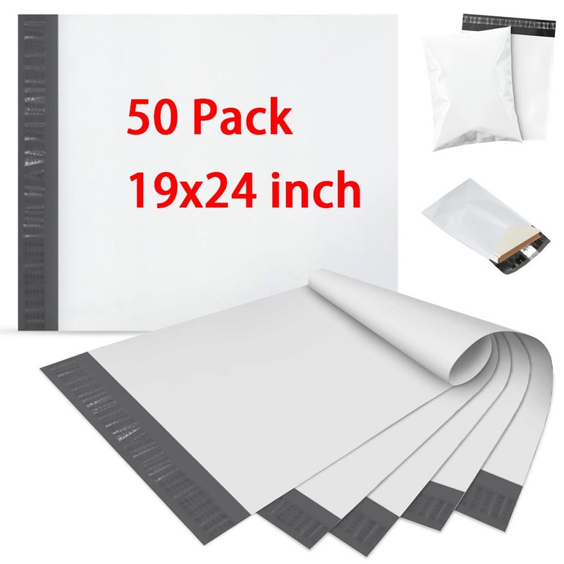 50 Large Poly Mailer 19X24 Mailing Shipping Envelope Self Sealing Plastic Bags