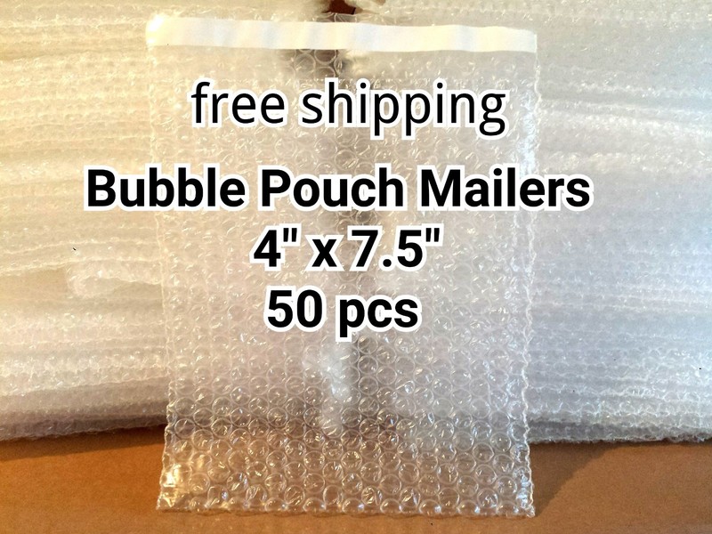 50X 4″ x 7.5″ BUBBLE OUT BAGS POUCHES SELF SEAL MAILERS BAGS WRAP CLEAR