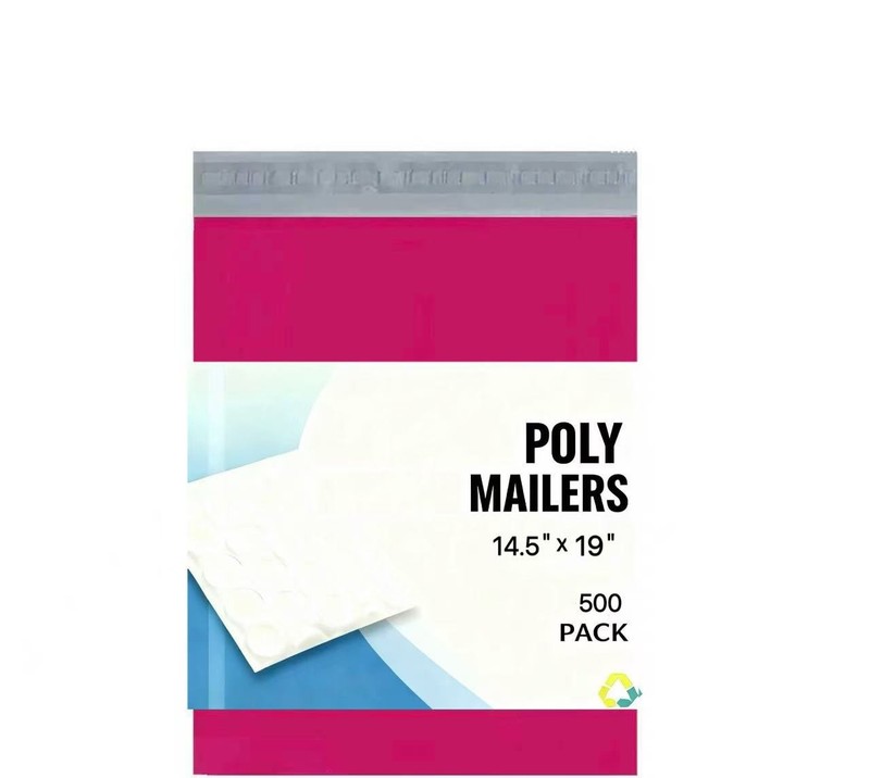 #6 14.5×19 Poly Mailers Plastic Envelopes Shipping Bags PINK 500 Pieces