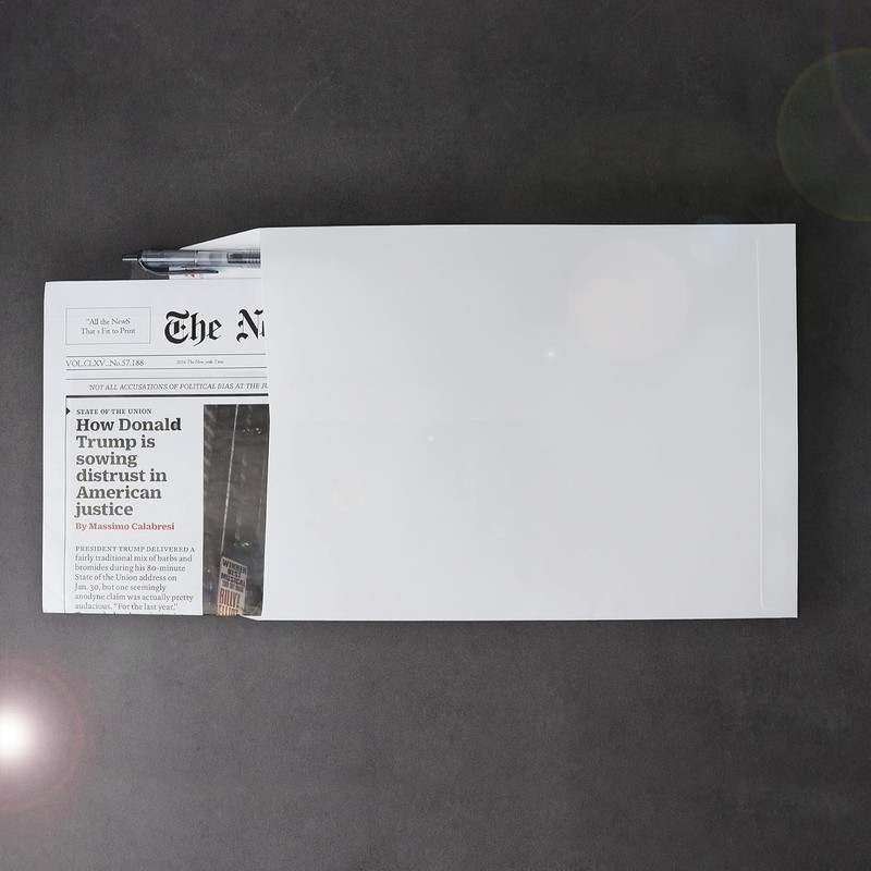 250 Count White Kraft Envelopes 9x12 Inches Self Seal for Document Security gallery