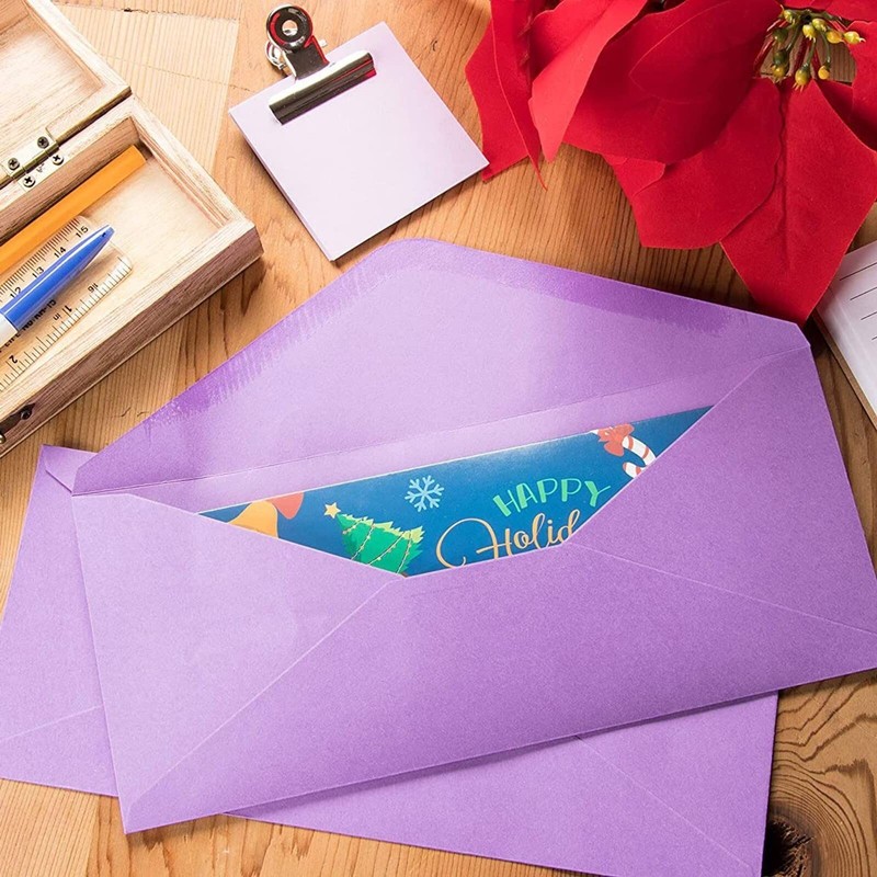 120-Pack #10 Business Mailing Colorful Envelopes in 6 Assorted Colors, Gummed... gallery