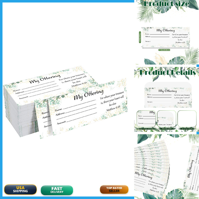 Eaasty 500 Pcs Church Offering Envelope My Offering Bill Size Envelope Tithe
