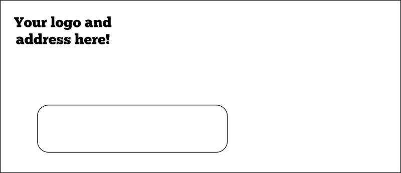 6000 Custom Printed #10 White Wove Window Envelopes (Black or Reflex Blue Ink) gallery