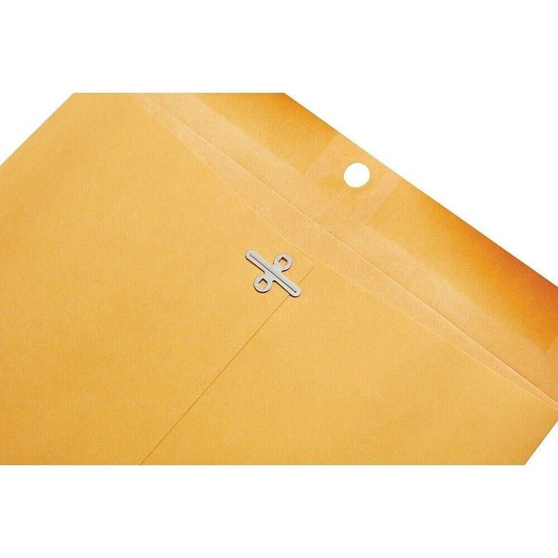 100 Pcs CLASP ENVELOPES 9x12 28lb Kraft Shipping Mailing Gummed Business Manila gallery