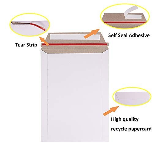 Self Seal Photo Document Mailers 9x12 Inch 100 Pack White Cardboard Envelopes gallery