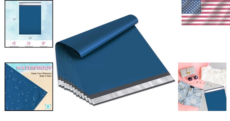 Opaque 10x13 Navy Blue Poly Mailers - 100pc Strong Mailing Envelopes gallery