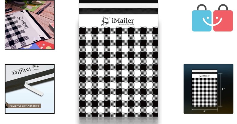 Premium 200-Count Self-Seal Gingham Poly Mailers, 6x9 Inch Shipping Envelopes gallery