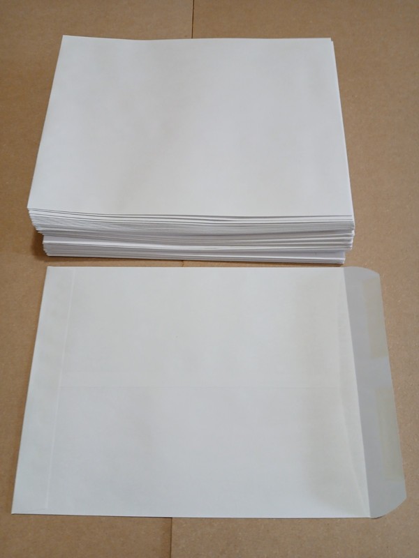 100 Pieces of 9 x 12 White Catalog Envelopes, 24w(90gsm), Lick to Seal.