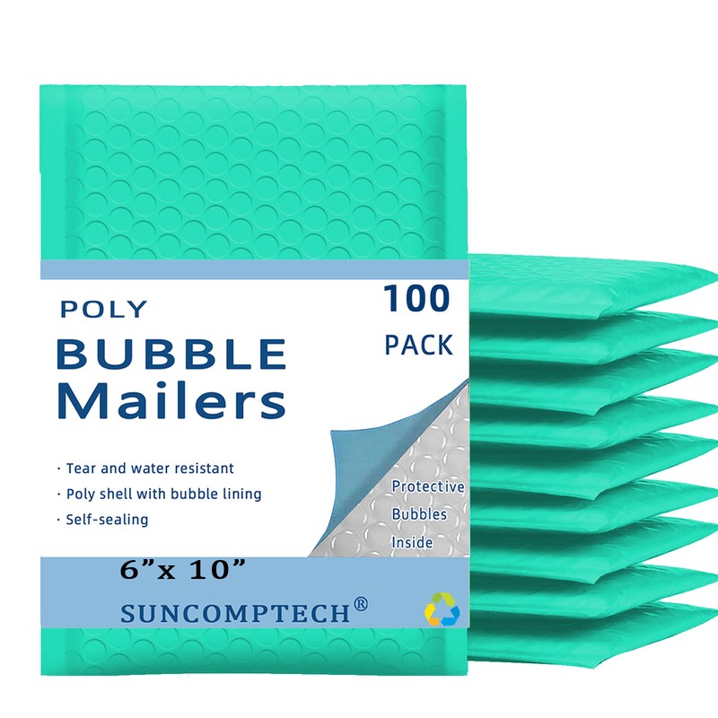 #0 6×10 ( 6×9 ) Poly Bubble Padded Envelopes Mailers Shipping Bag TEAL100 PCS