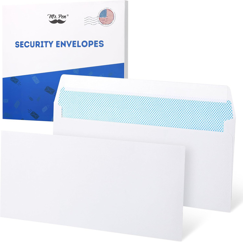 – Security Envelopes #10, 50 Pack, Business Envelopes Self Seal, Security Envelo