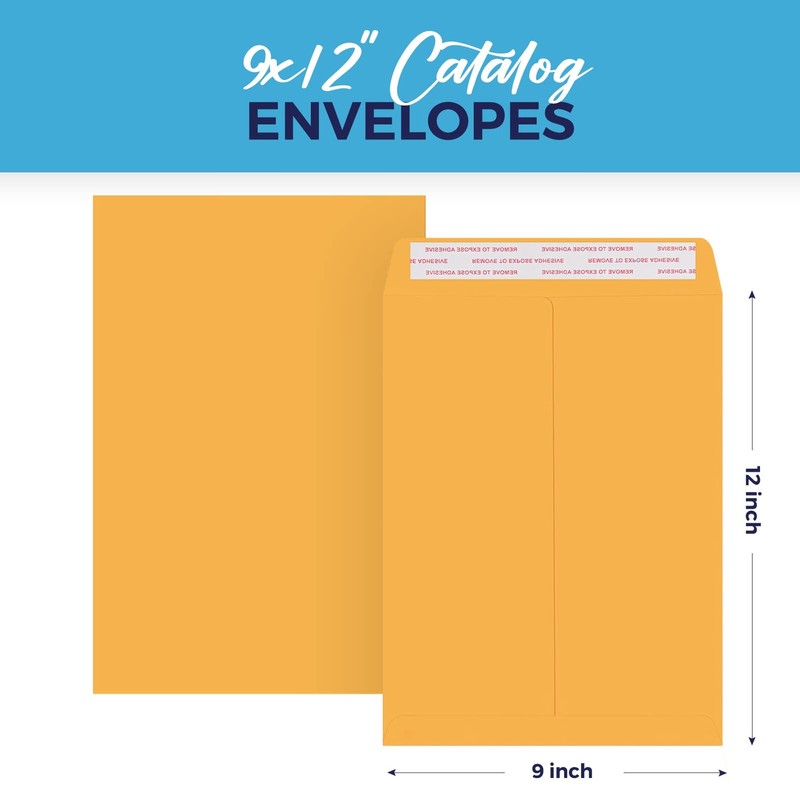 Manila Envelopes 9x12 Self Seal 100 Pack Kraft Mailing Catalog Office Bulk gallery