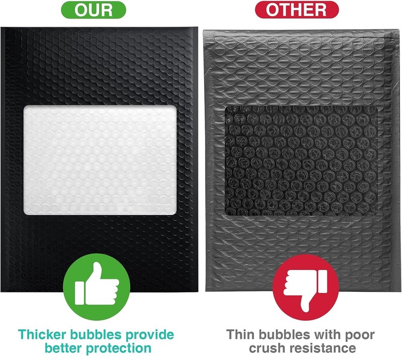 Bubble Mailers 10.5x16 Large Padded Envelopes 10.5x15 Mailing Bag #5 250pc Black gallery