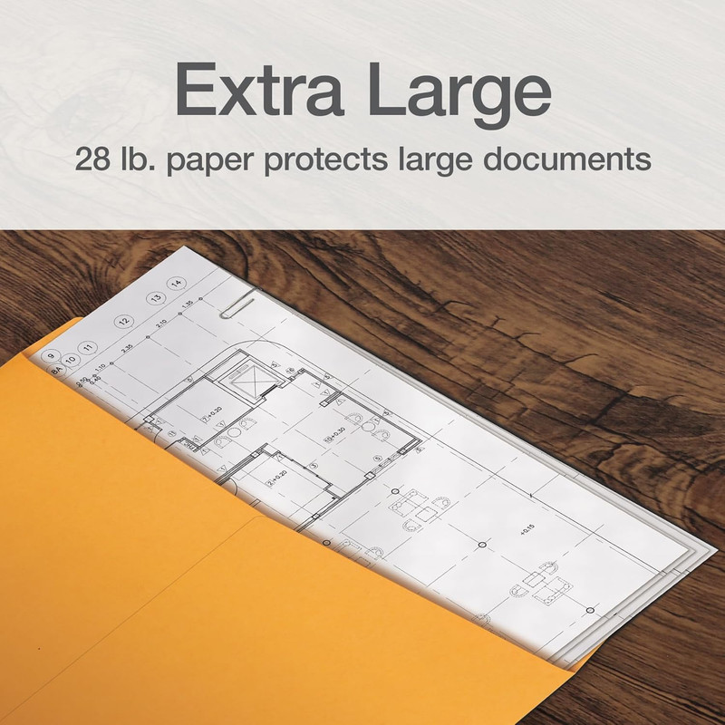 Jumbo Kraft Envelopes, 17 X 22, Ungummed Catalog Envelopes for Storing and Organ gallery