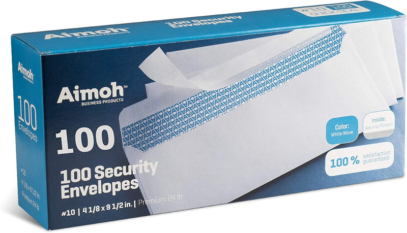 #10 Security Tinted Self-Seal Envelopes - No Window - Size 4-1/8 X 9-1/2 Inches gallery