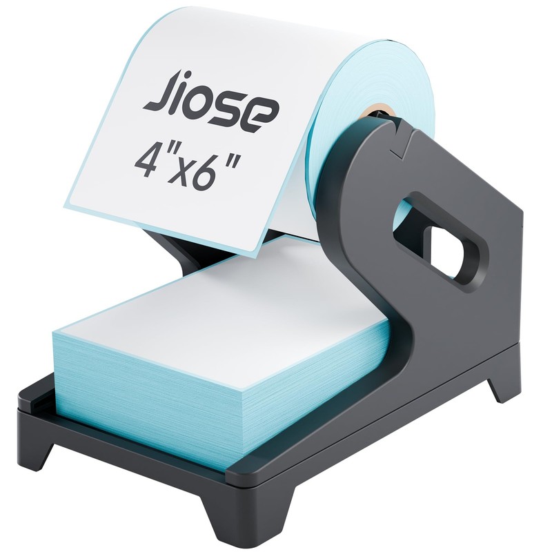 Jiose 4×6 Label Holder – Thermal for Rolls and Fan-Fold Black