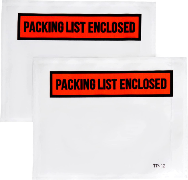 1000 PCS 4.5"X 5.5" Clear Self-Adhesive Packing List Envelopes - Shipping/Mai... gallery