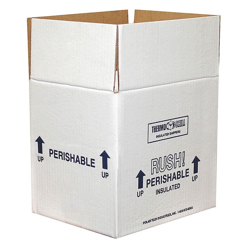 POLAR TECH 53XM40 nsulated Shppng Container,Cardboard,PK4 53XM40