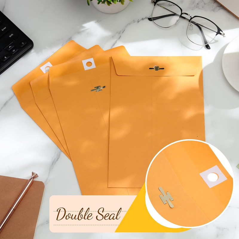 300 Pcs 6 X 9 Manilla Envelopes Clasp Kraft Catalog Envelope with Clasps Closure gallery