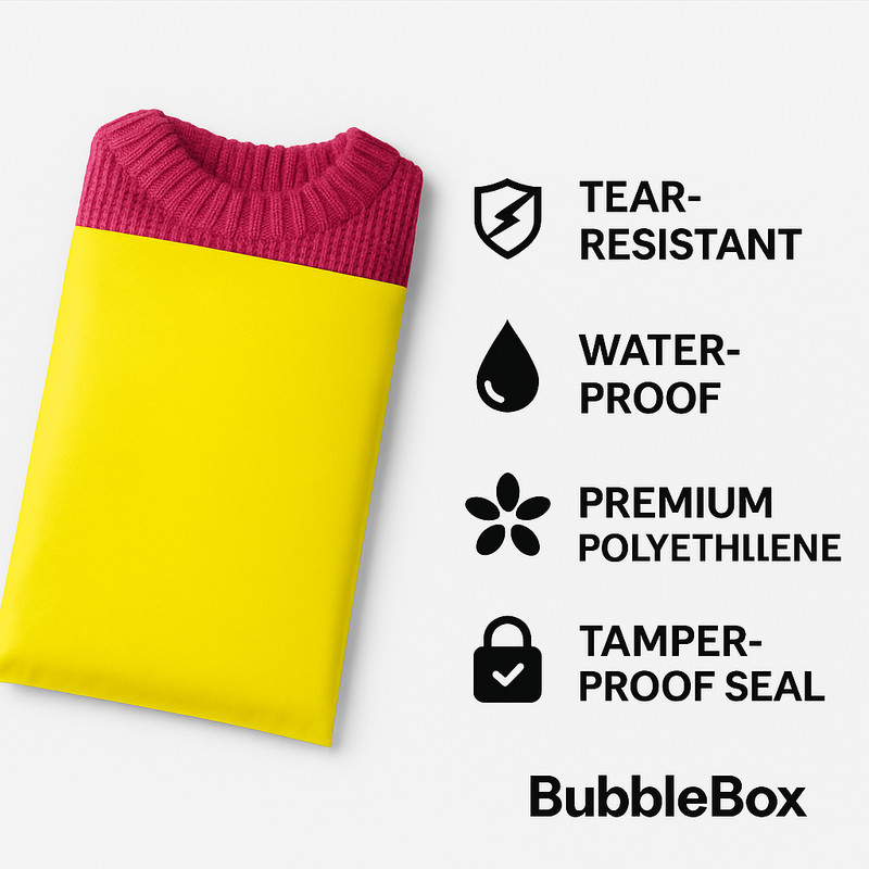 Yellow Poly Mailers Shipping Envelopes Self Seal Mailing Bags Choose Size Qty gallery