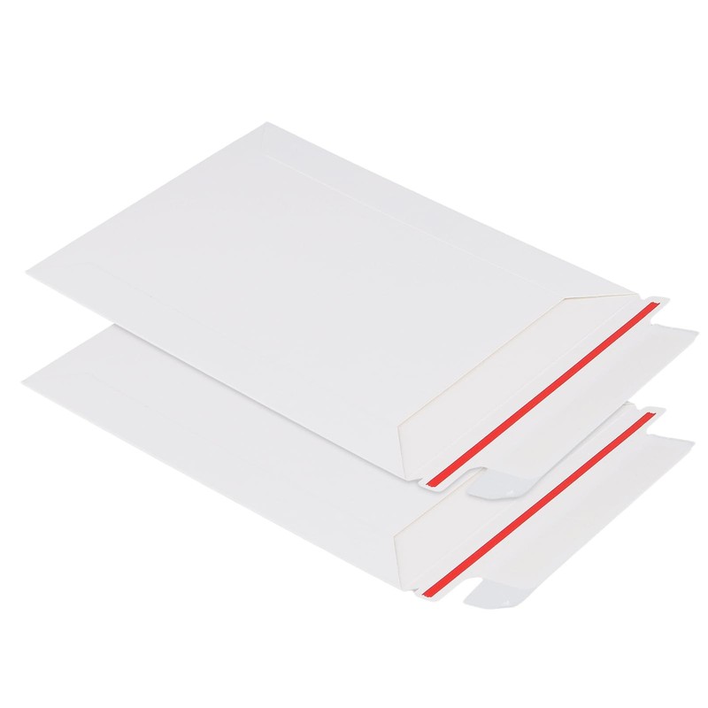 200 PCS Rigid Mailers 250 GSM Self Seal White Cardboard Stay Flat Envelopes gallery