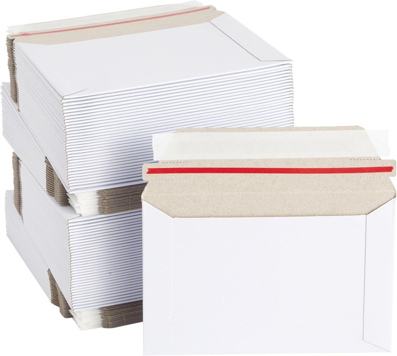 Mailing Envelopes – 6.5 x 4.5 in White 100 Count Flat Peel & Seal – Thick Car…