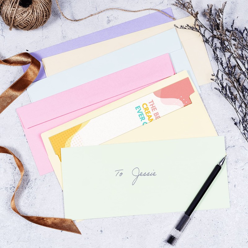Business Envelopes, 120-Pack #10 4 1/8 4. 125 x 9.5 inches, Pastel gallery