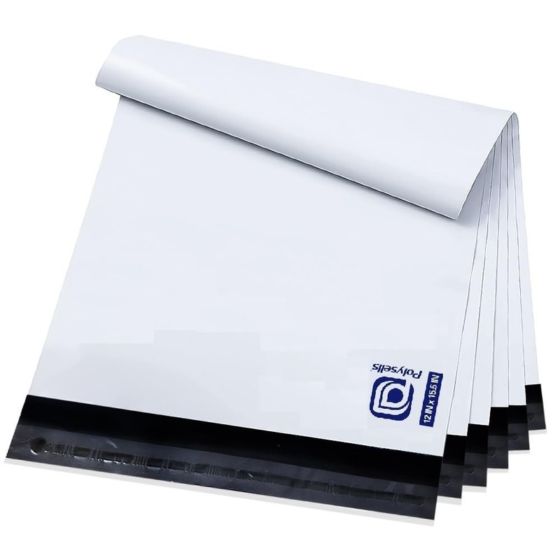 200 pcs 12×15.5 Inch White Poly Mailers Shipping Envelopes Strong Adhesive Se…