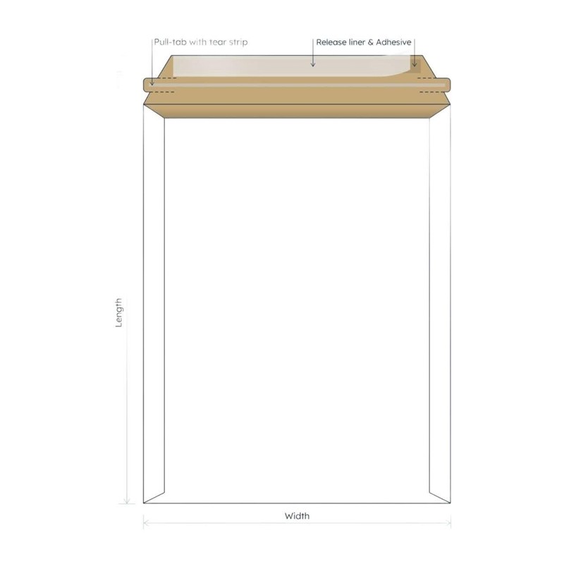 300 - 7x9 White Rigid Stay Flats Self-Seal Cardboard Envelope Mailers 7"x9" gallery