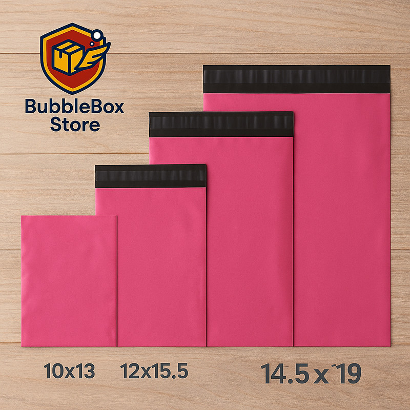 Pink Poly Mailers 14.5x19 Shipping Bags Self Seal Waterproof Choose Qty gallery