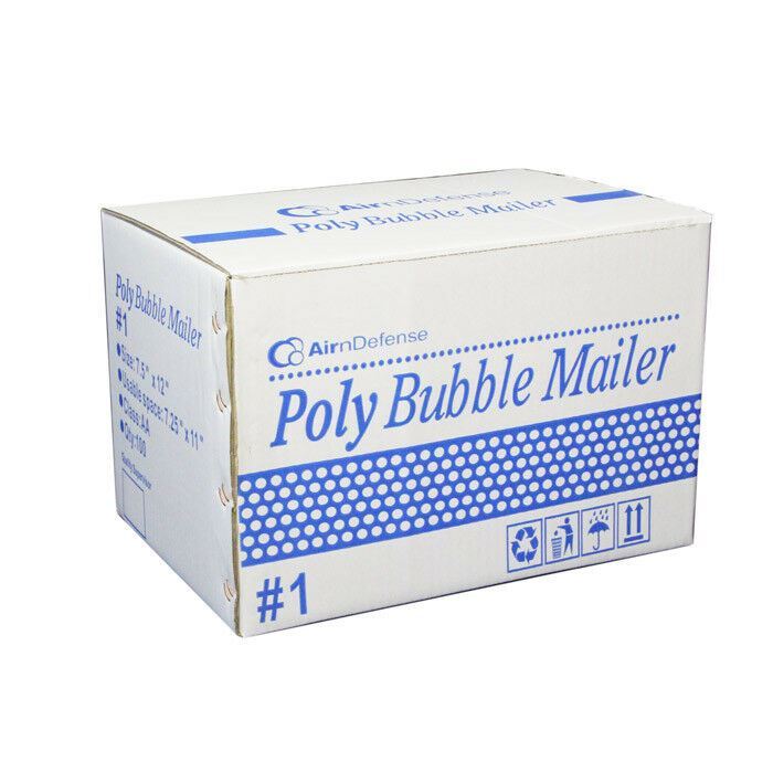 200 #1 7.25x12 Poly Bubble Padded Envelopes Mailers Shipping Bags AirnDefense gallery